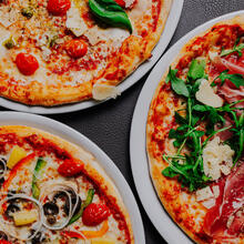 Three pizzas